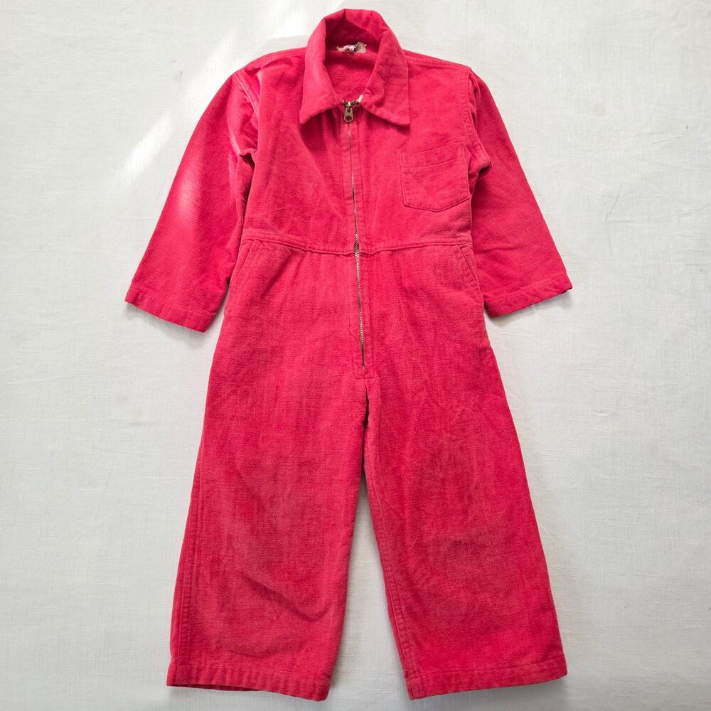 Vintage 50s Red Utility Suit 3t